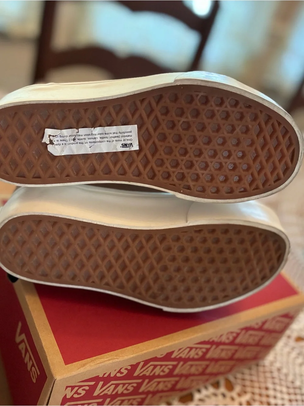 New Vans Old Skool Stackform Sneakers - Brown and White - Picture 6 of 12